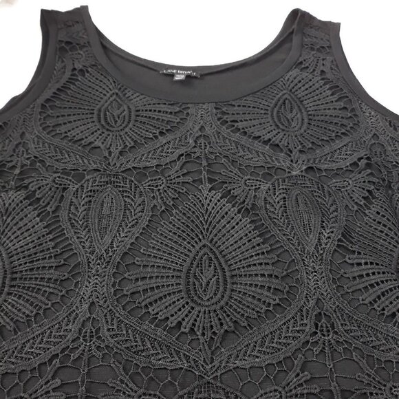 Lane Bryant Black Crochet Front Tank Top Sz 22/24 - Picture 3 of 9
